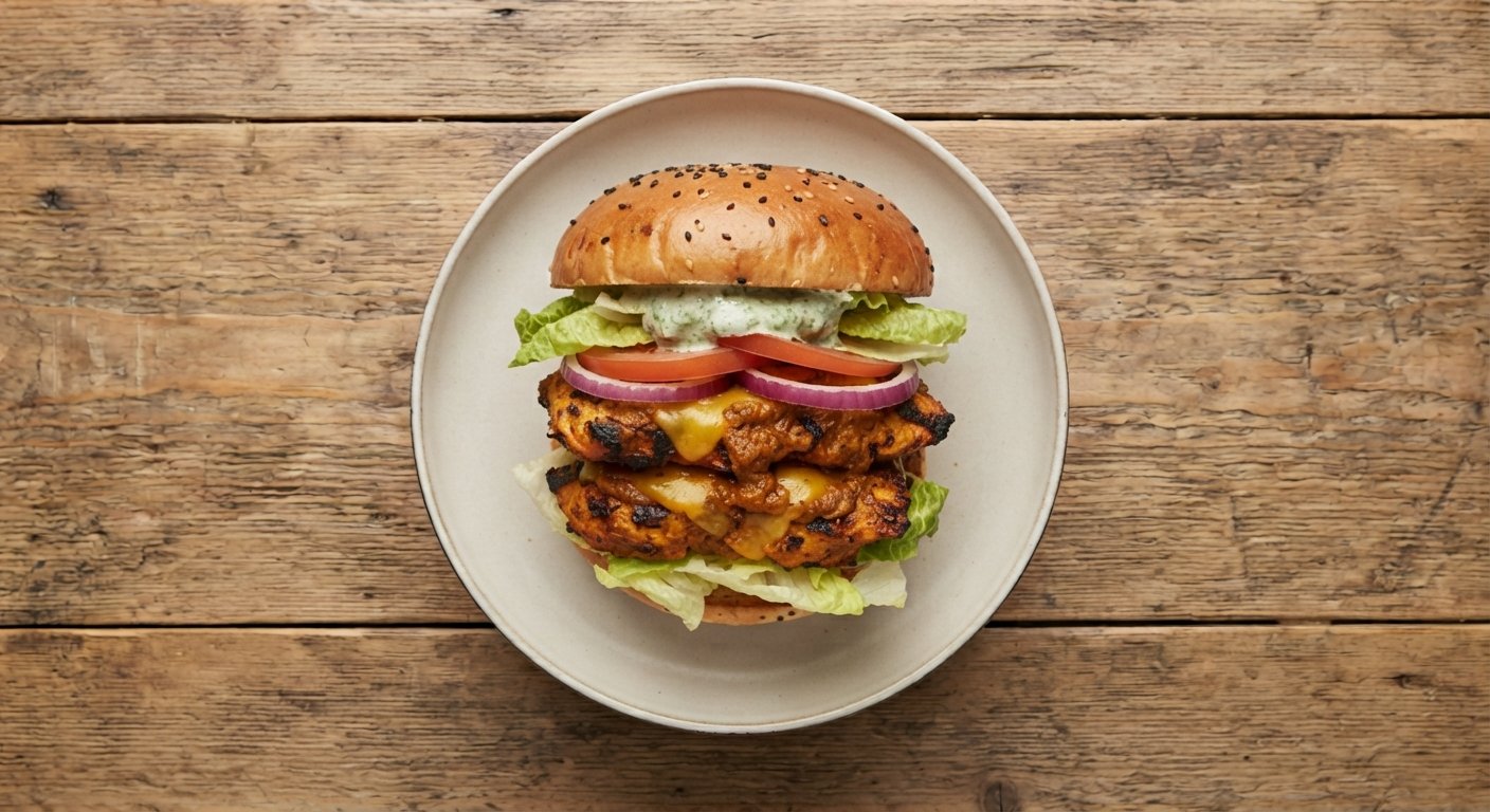 Double Tikka Burger